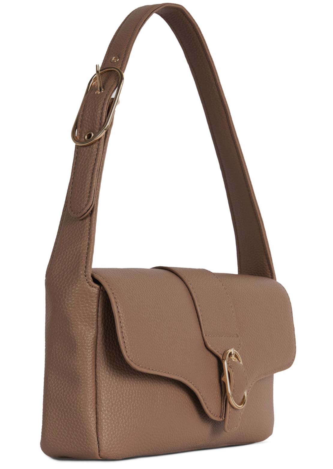 Matt & Nat Unisex Isabelle Grain Shoulder Bag Toffee