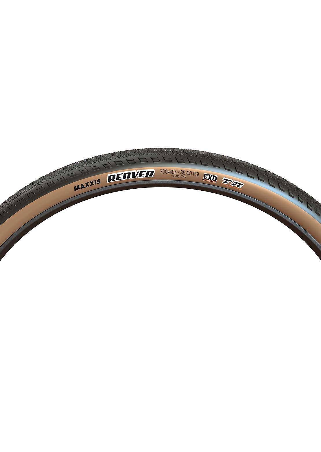 Maxxis Receptor 700x40C F120 EXO TR Tire Tan Wall