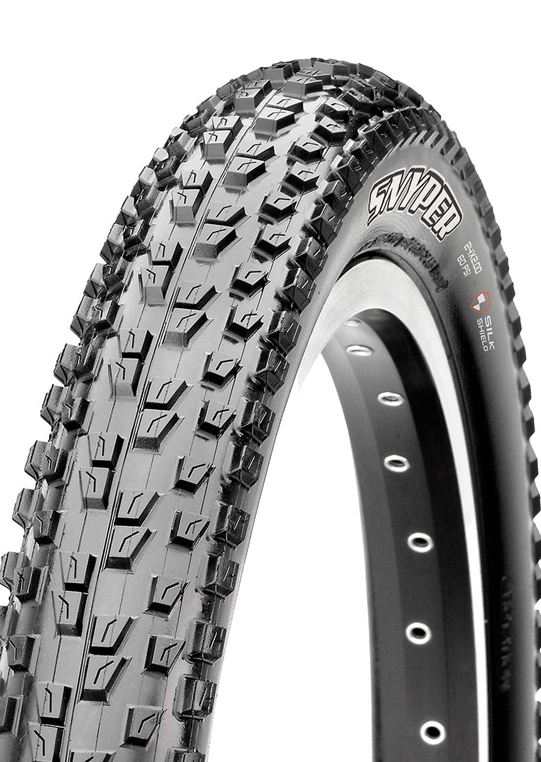 Maxxis Snyper Folding Dual Clincher SilkShield 60TPI 65PSI MTB Tire - 24" x 2"