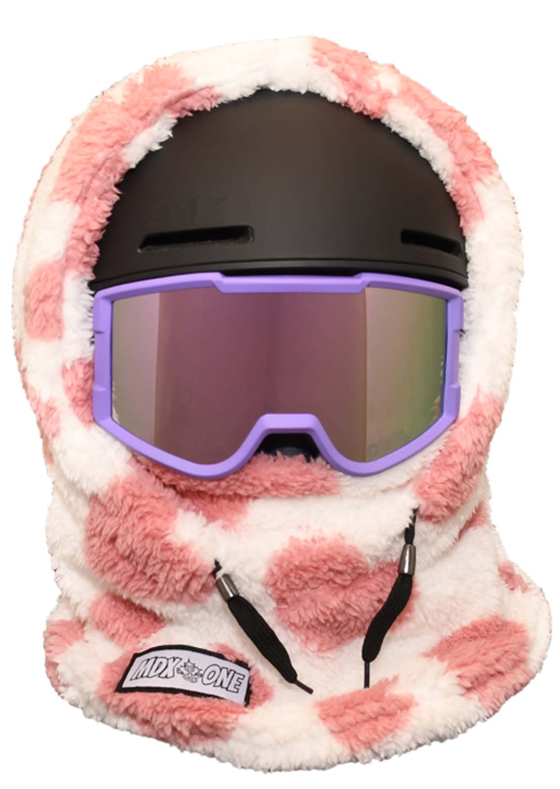 Mdxone Junior Over the Helmet Balaclava Hearts Pink & White