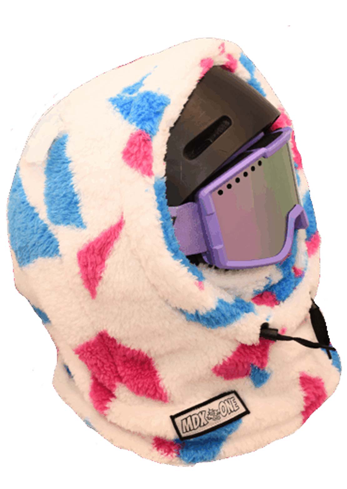 Mdxone Junior Over the Helmet Balaclava Off White & Blue