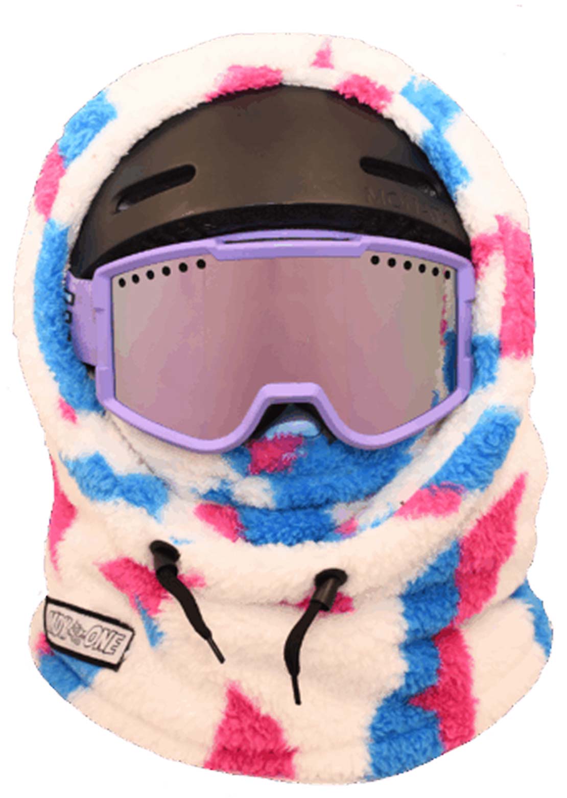 Mdxone Junior Over the Helmet Balaclava Off White & Blue