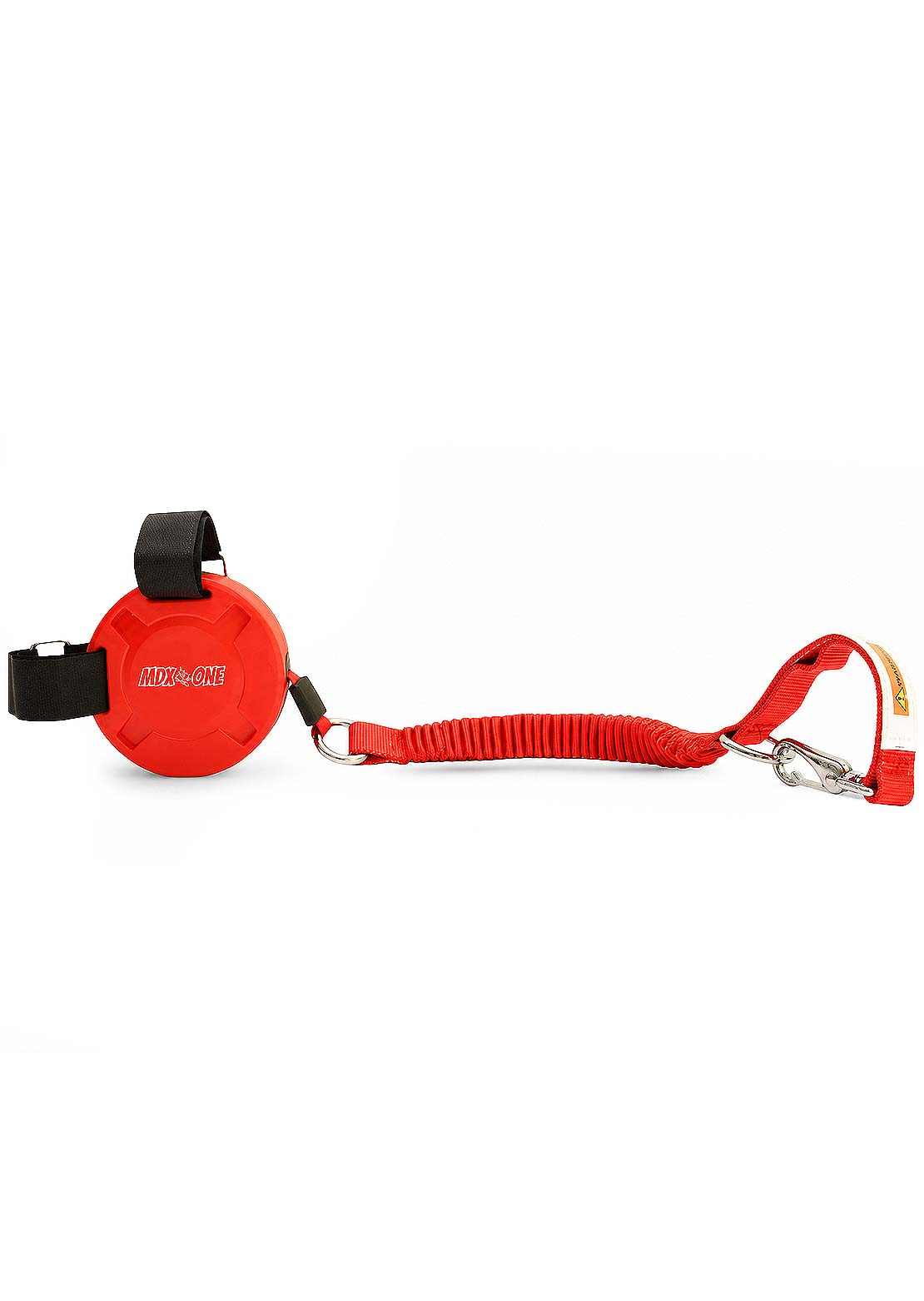 Mdxone Retactable Bike Leash With 2.5m X 1cm Red Ruban & 9" Bungee With Spring Clip