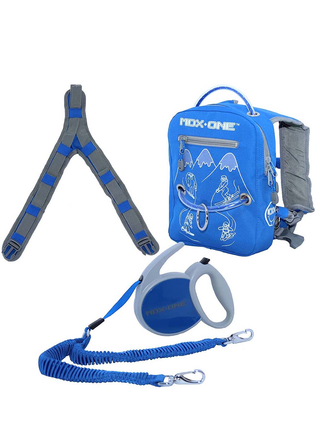 Mdxone The One Snowboard/Ski Backpack With Retractable Rope Blue