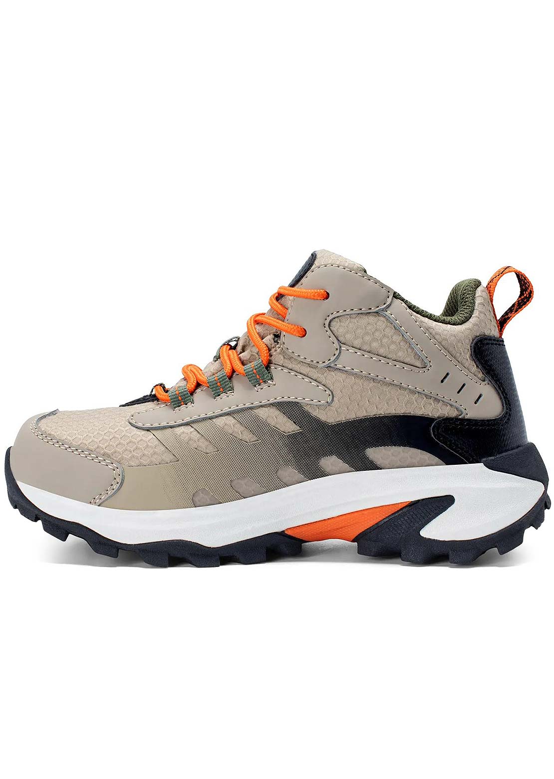 Merrell Junior MOAB Speed 2 Mid Waterproof Shoes Black/Tan