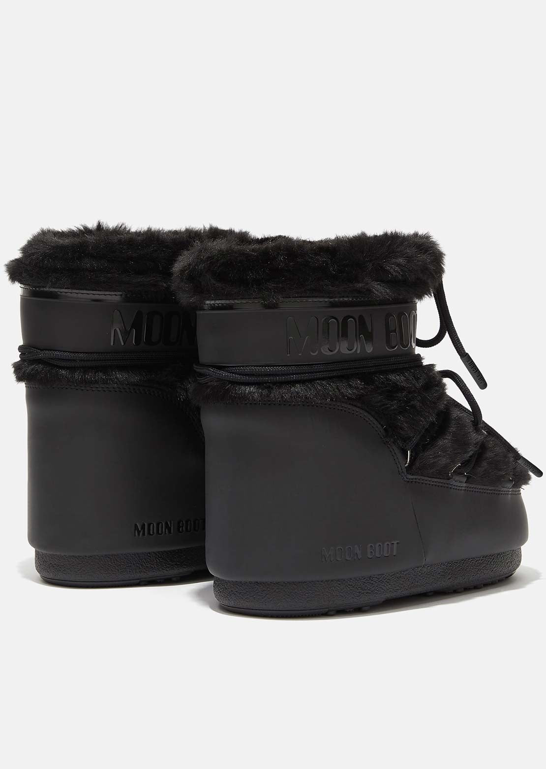 Moon Boot Unisex Icon Low Faux Fur Boots Black