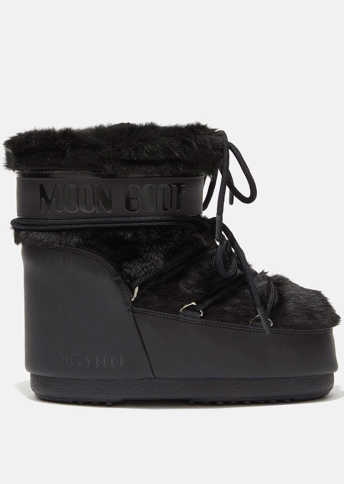 Moon Boot Unisex Icon Low Faux Fur Boots Black
