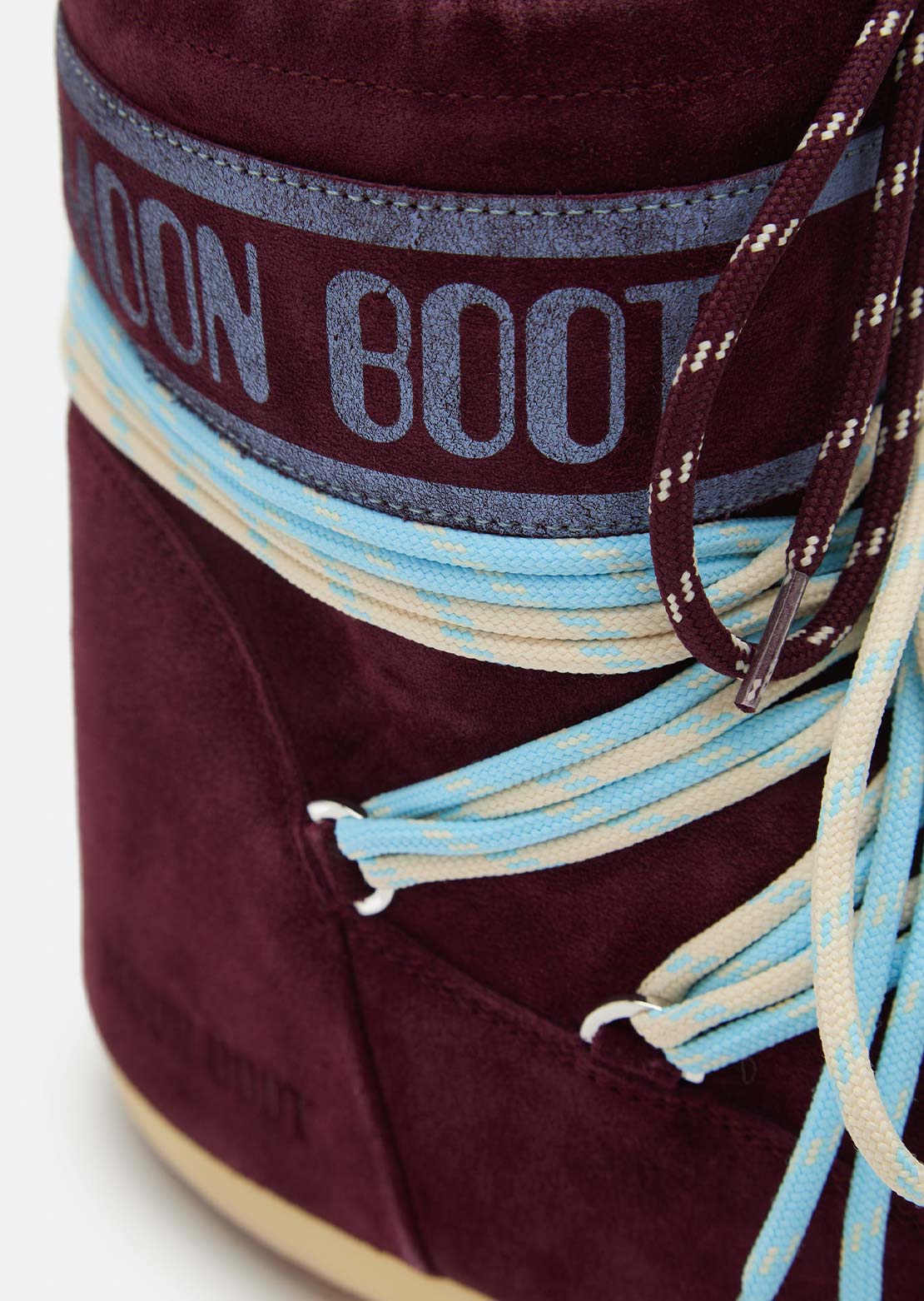 Moon Boot Unisex Icon Low Suede Laces Boots Burgundy