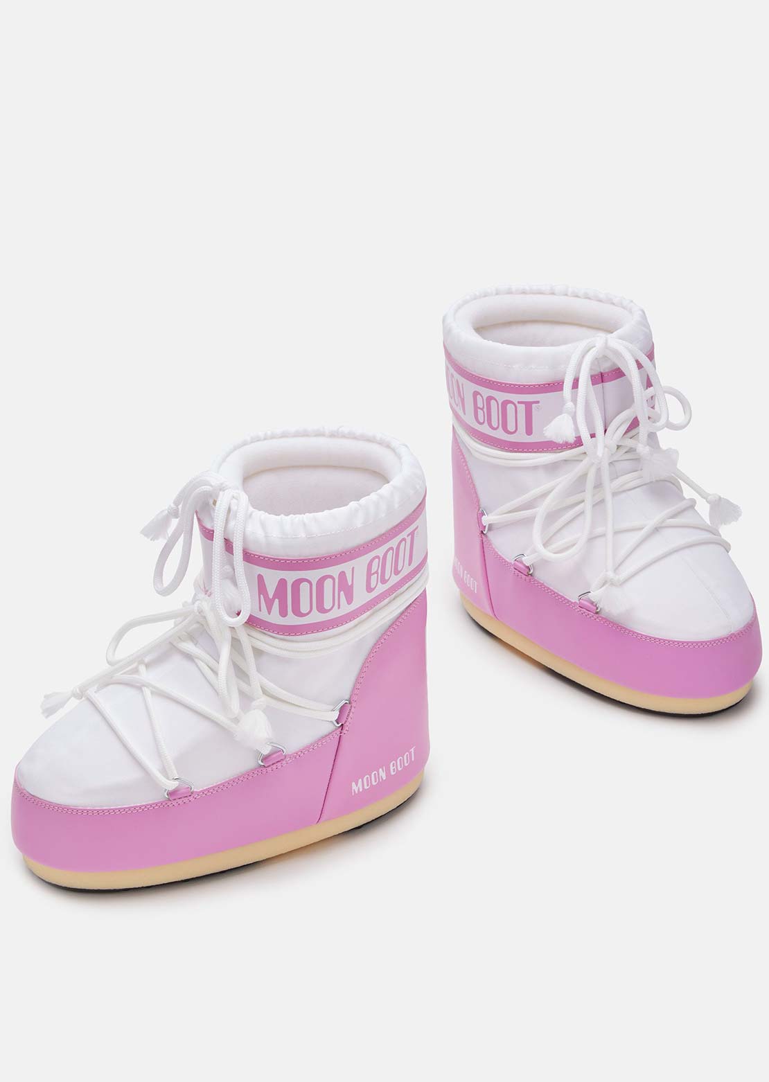 Moon Boot Women&#39;s Icon Low Nylon Boots Pink/White