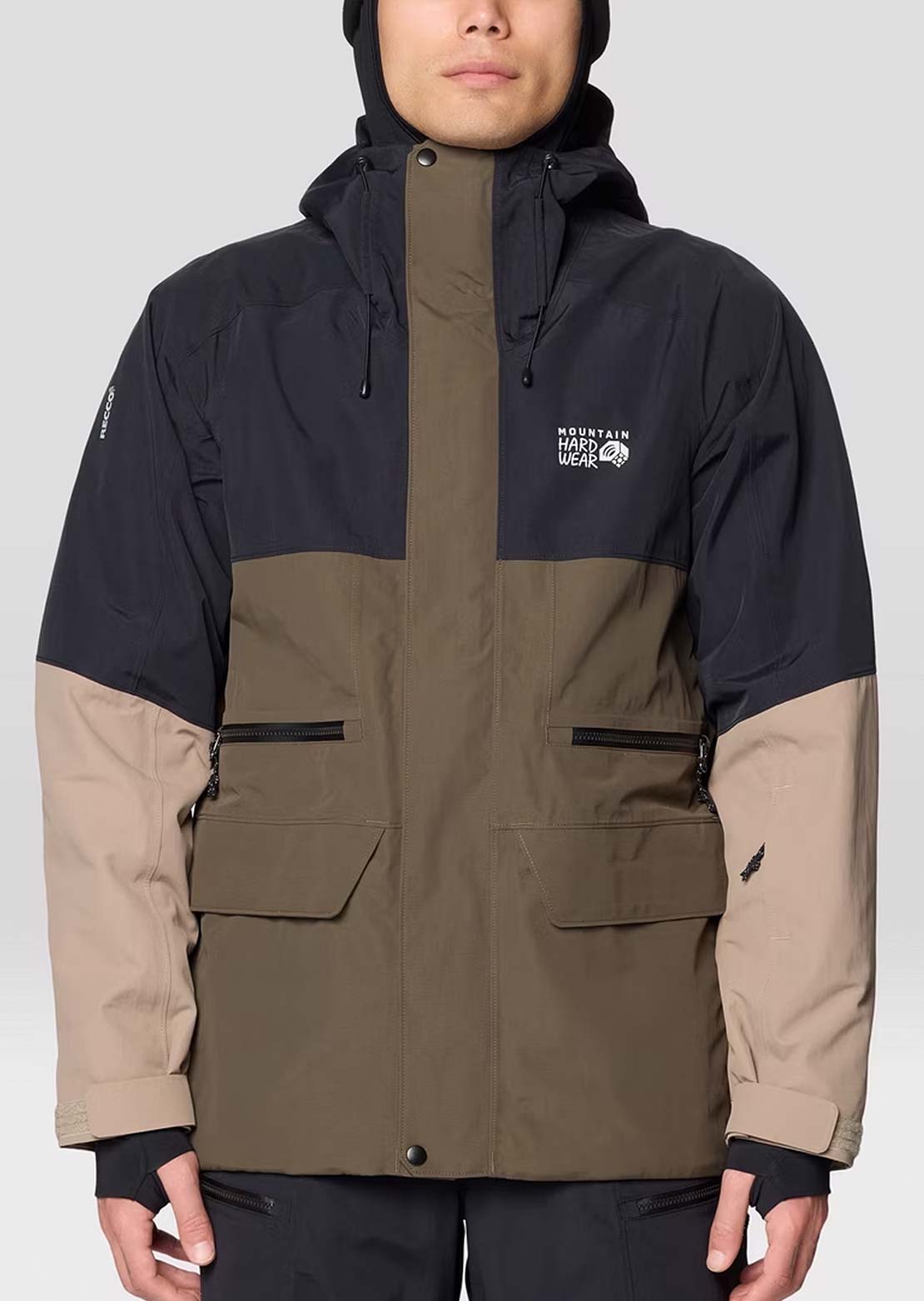 Mountain Hardwear Men's First Tracks Jacket Ridgeline/Dunes/Black