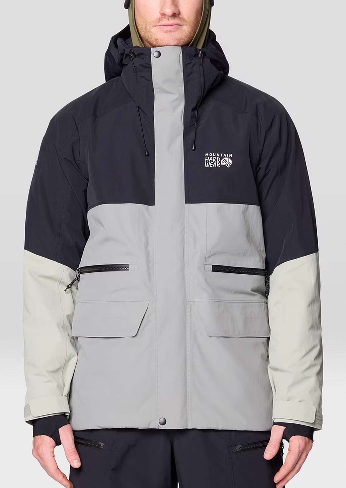 Mountain Hardwear Men's First Tracks Jacket Wet Stone/White Sage