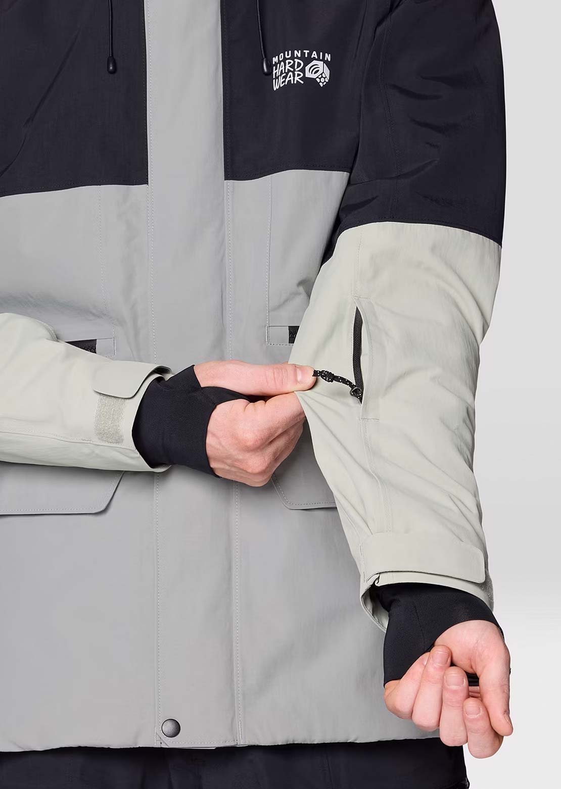 Mountain Hardwear Men's First Tracks Jacket Wet Stone/White Sage