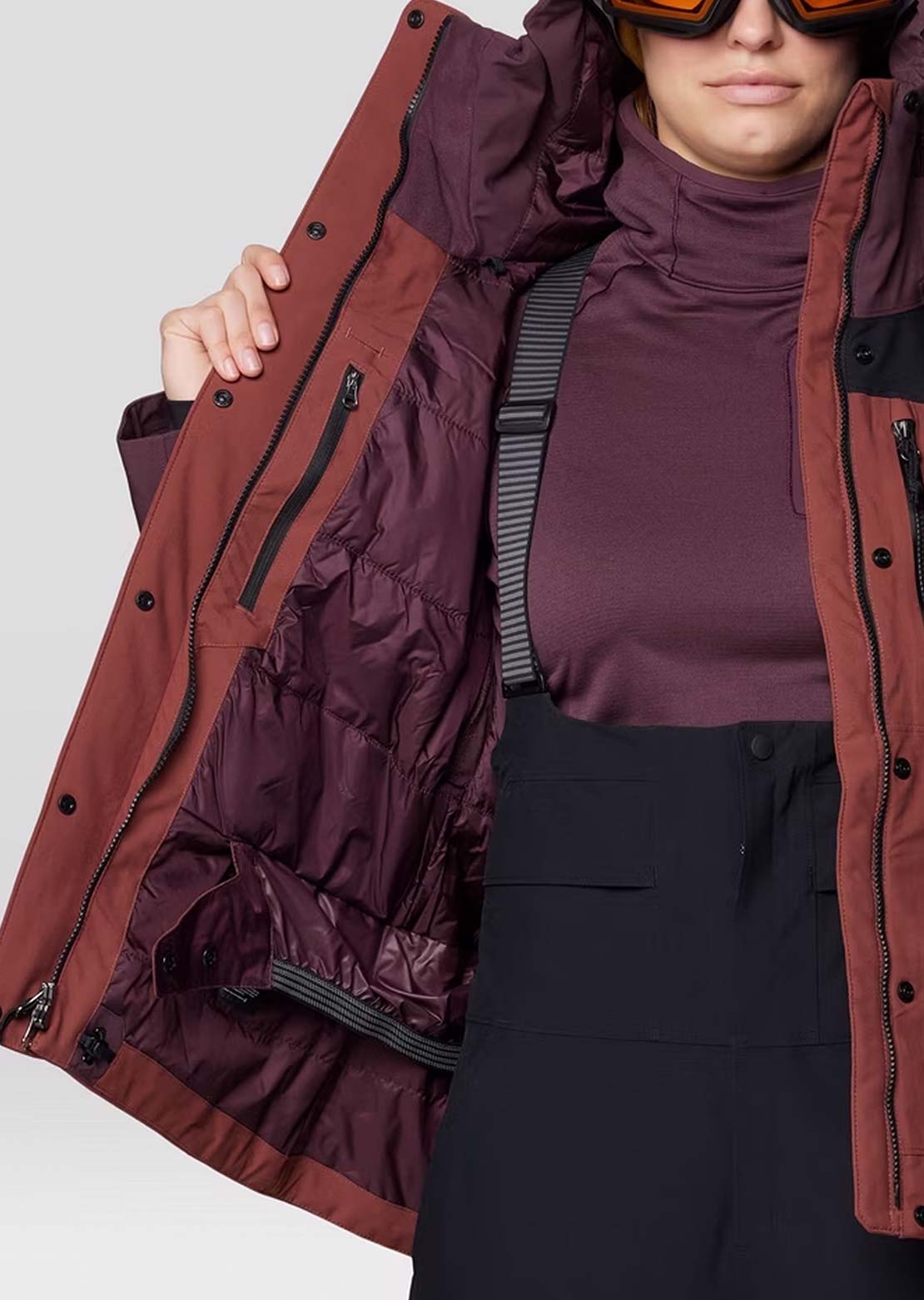 Mountain Hardwear Women's Powder Maven Jacket Bourbon Brown/Blackbe