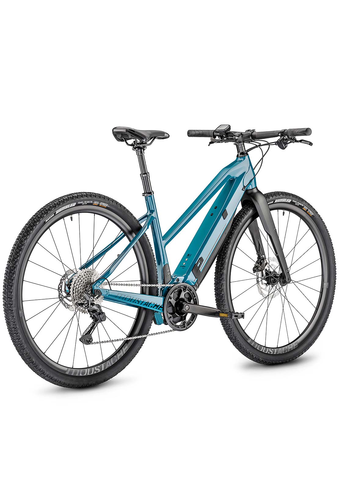 Moustache Dimanche 29.2 Open Mountain Electric Bike Petrol Blue Glossy