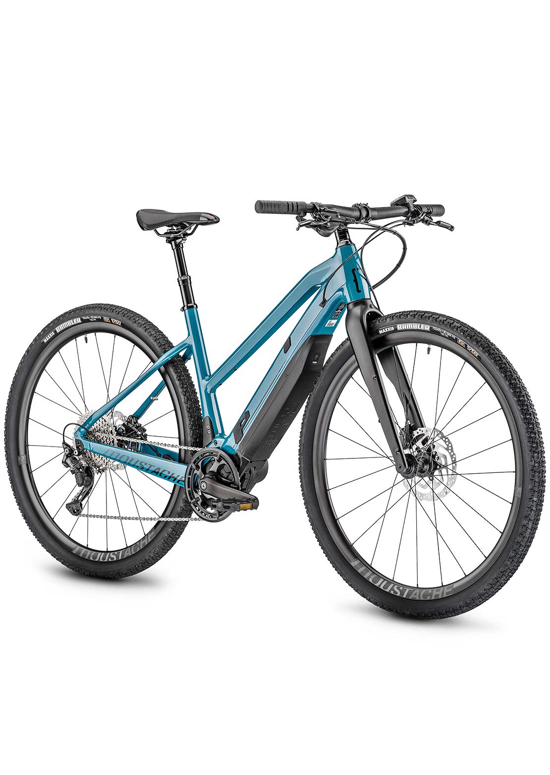 Moustache Dimanche 29.2 Open Mountain Electric Bike Petrol Blue Glossy