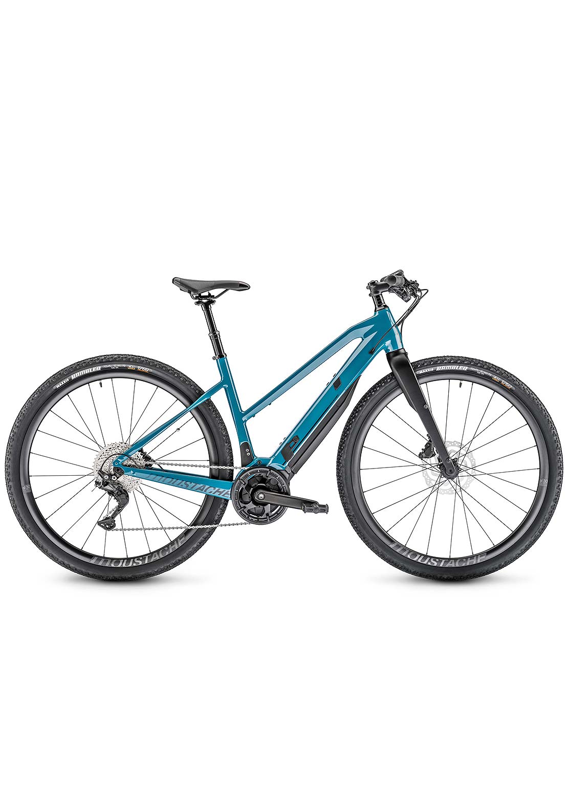 Moustache Dimanche 29.2 Open Mountain Electric Bike Petrol Blue Glossy