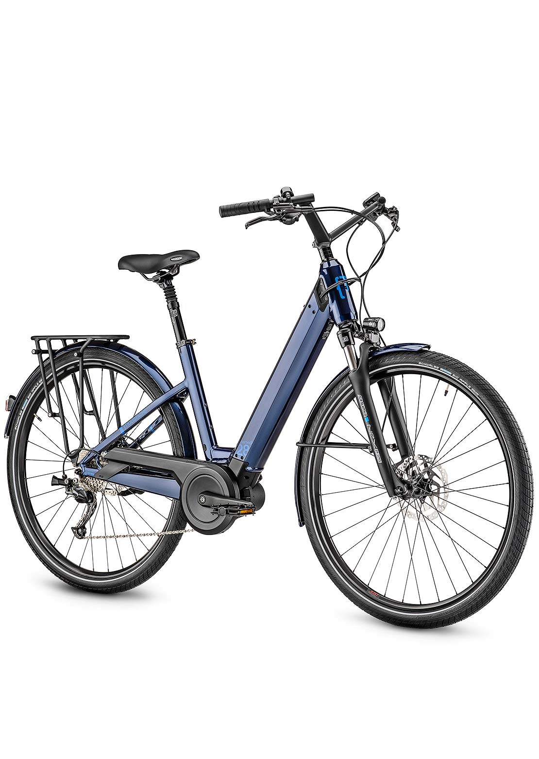 Moustache Samedi 28.2 Open 500WH Mountain Electric Bike Glossy Blue