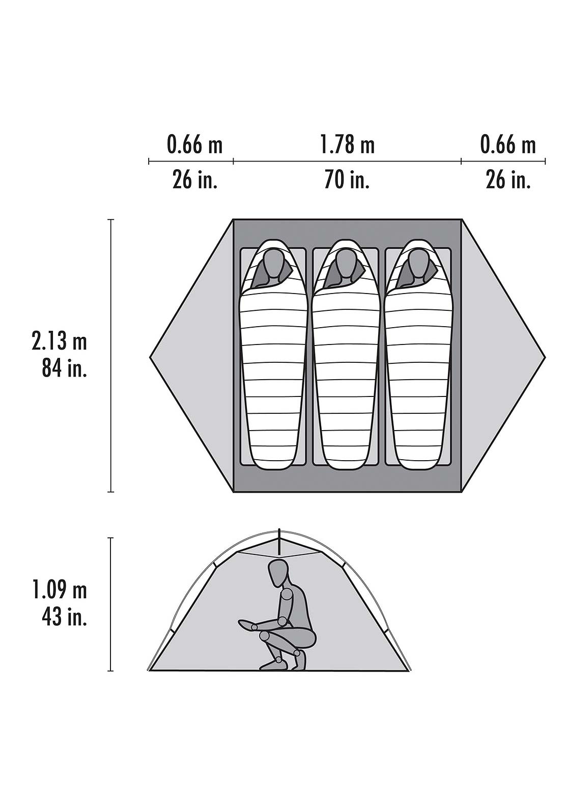 MSR Elixir S25 Three-Person Tent Green