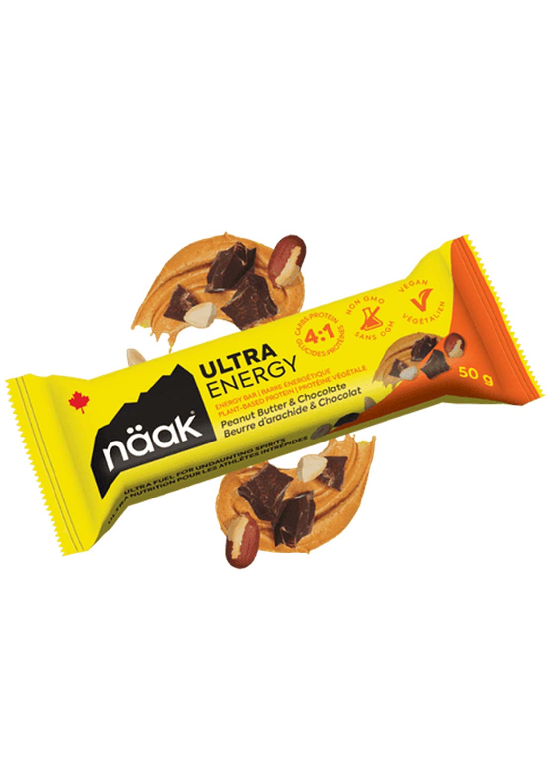 NAAK Peanut Butter & Chocolate Ultra Energy Bars
