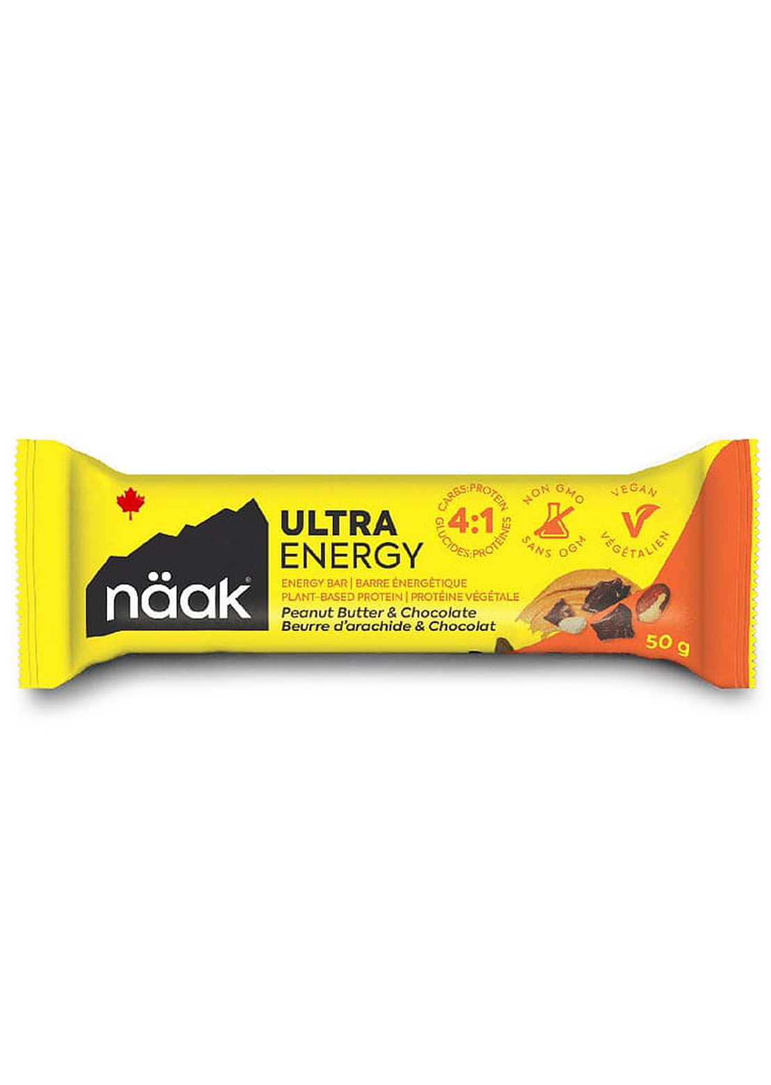 NAAK Peanut Butter & Chocolate Ultra Energy Bars