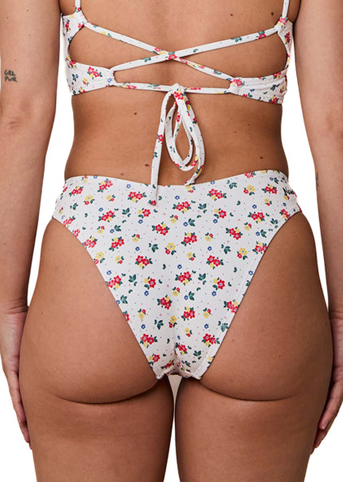 Nana Georgette Bikini Bottom Flowers & Polka Dots