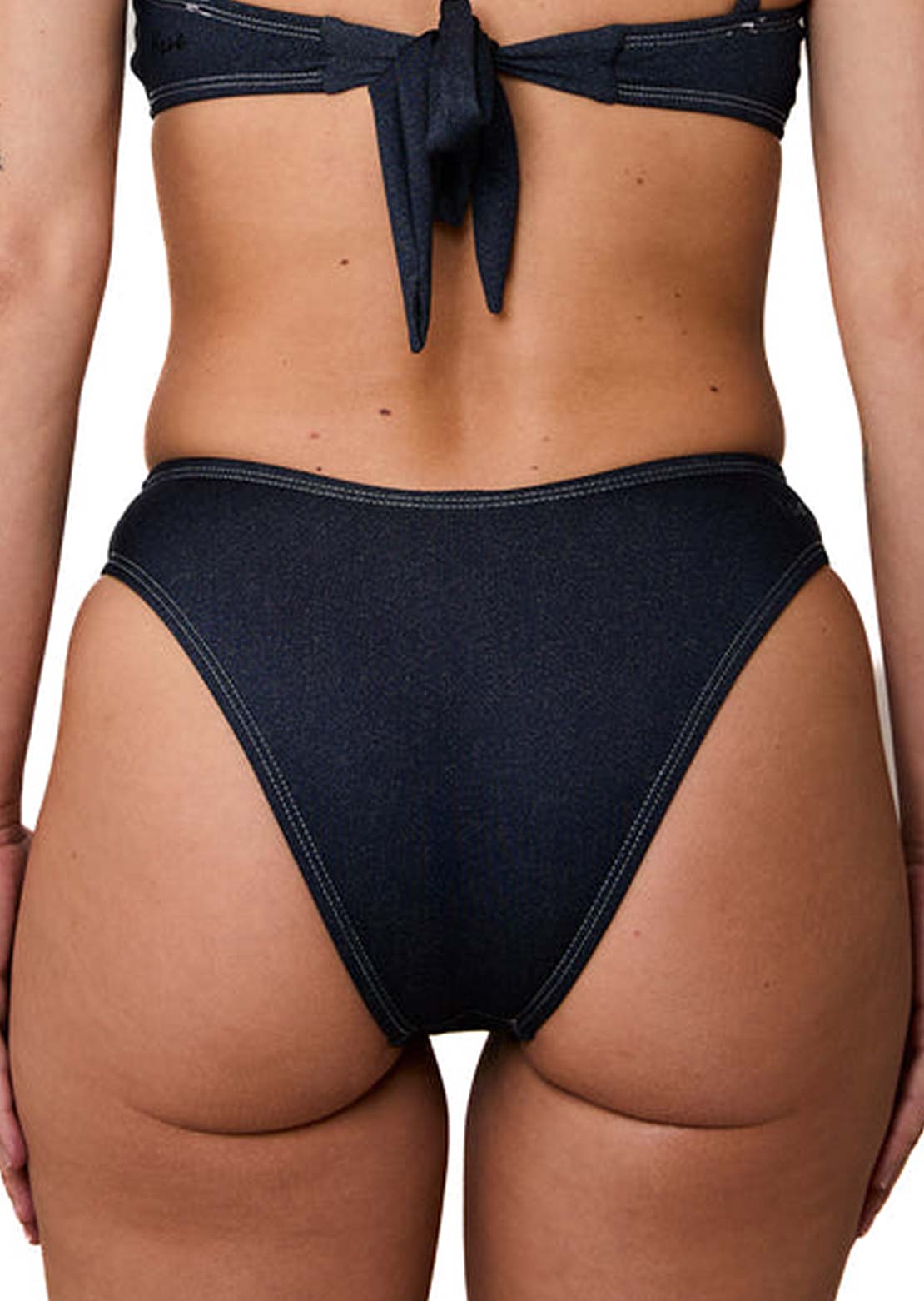 Nana Georgette Bikini Bottom Denim