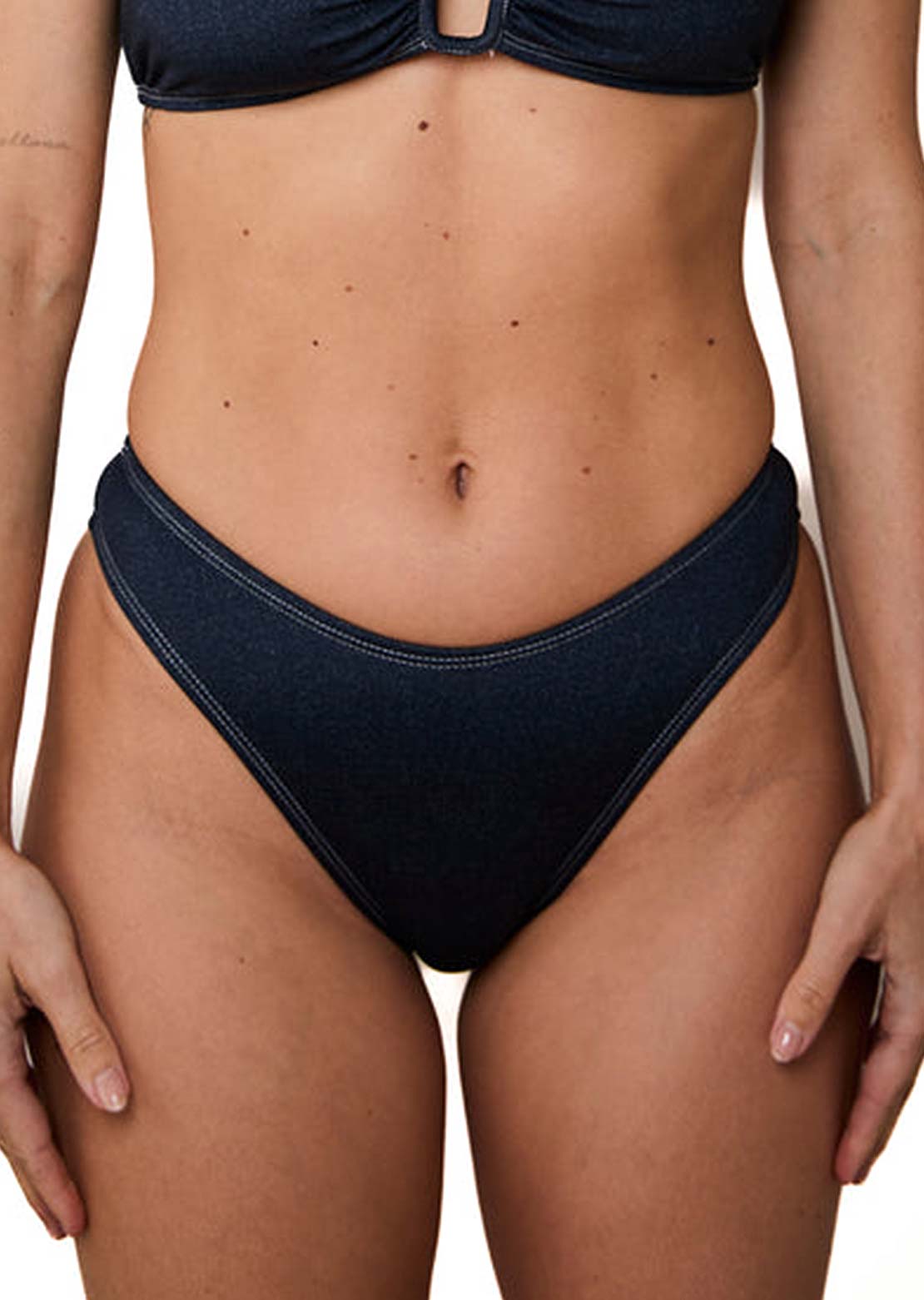 Nana Georgette Bikini Bottom Denim