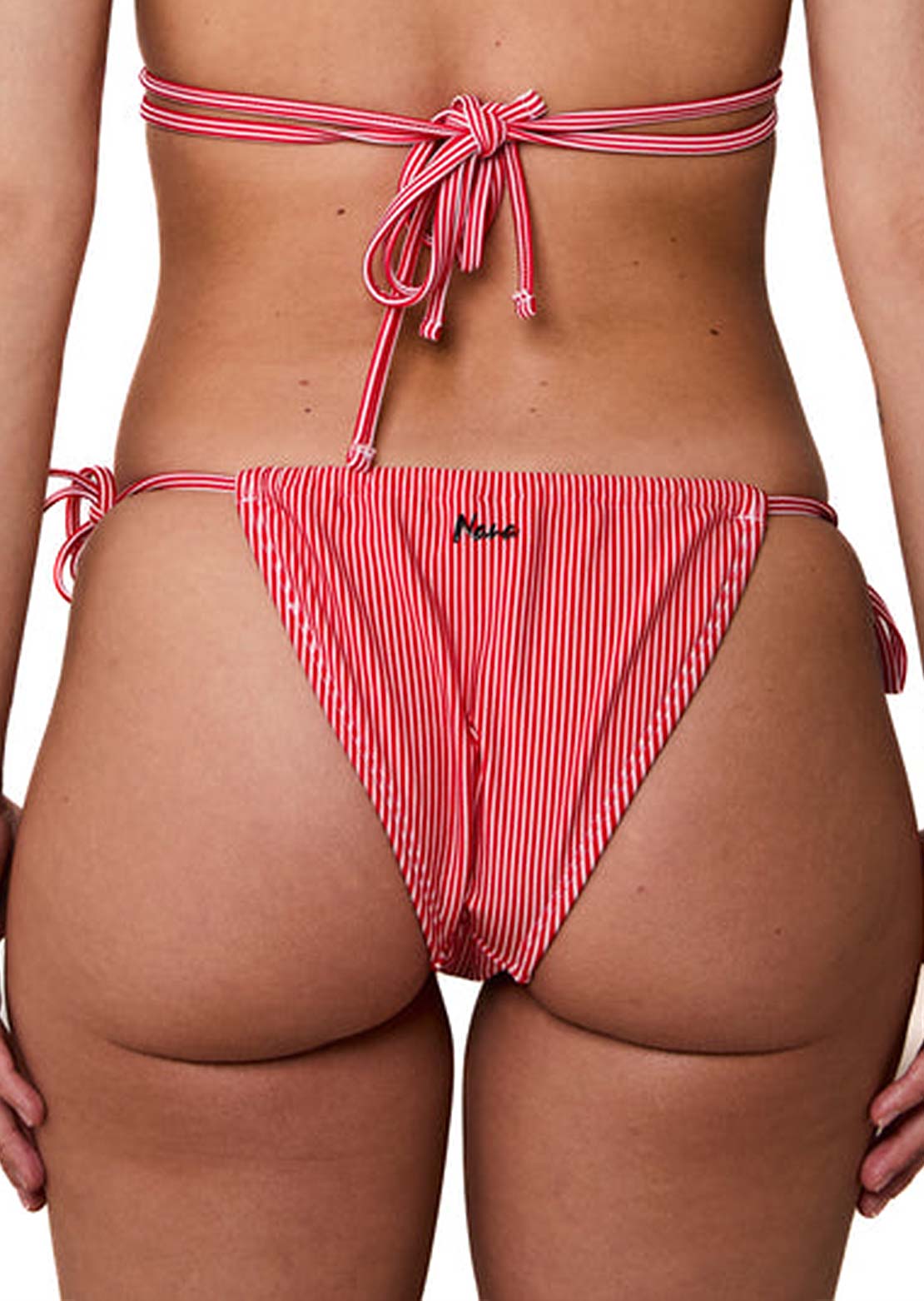 Nana Naadei Bikini Bottom Red and White Lines