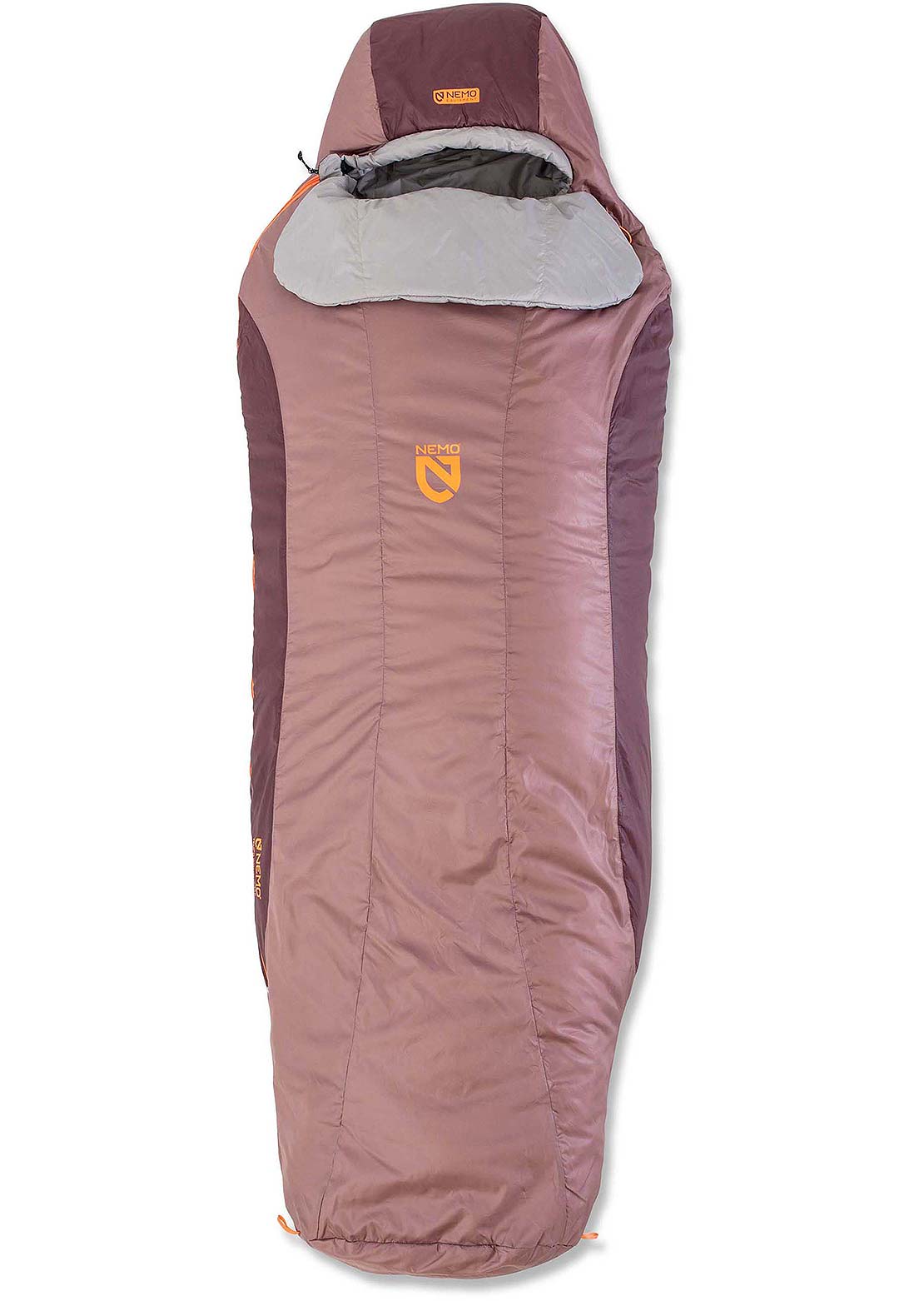 NEMO Equipment Women&#39;s Tempo Synthetic Sleeping Bag Twilight Mauve/Paloma Gray