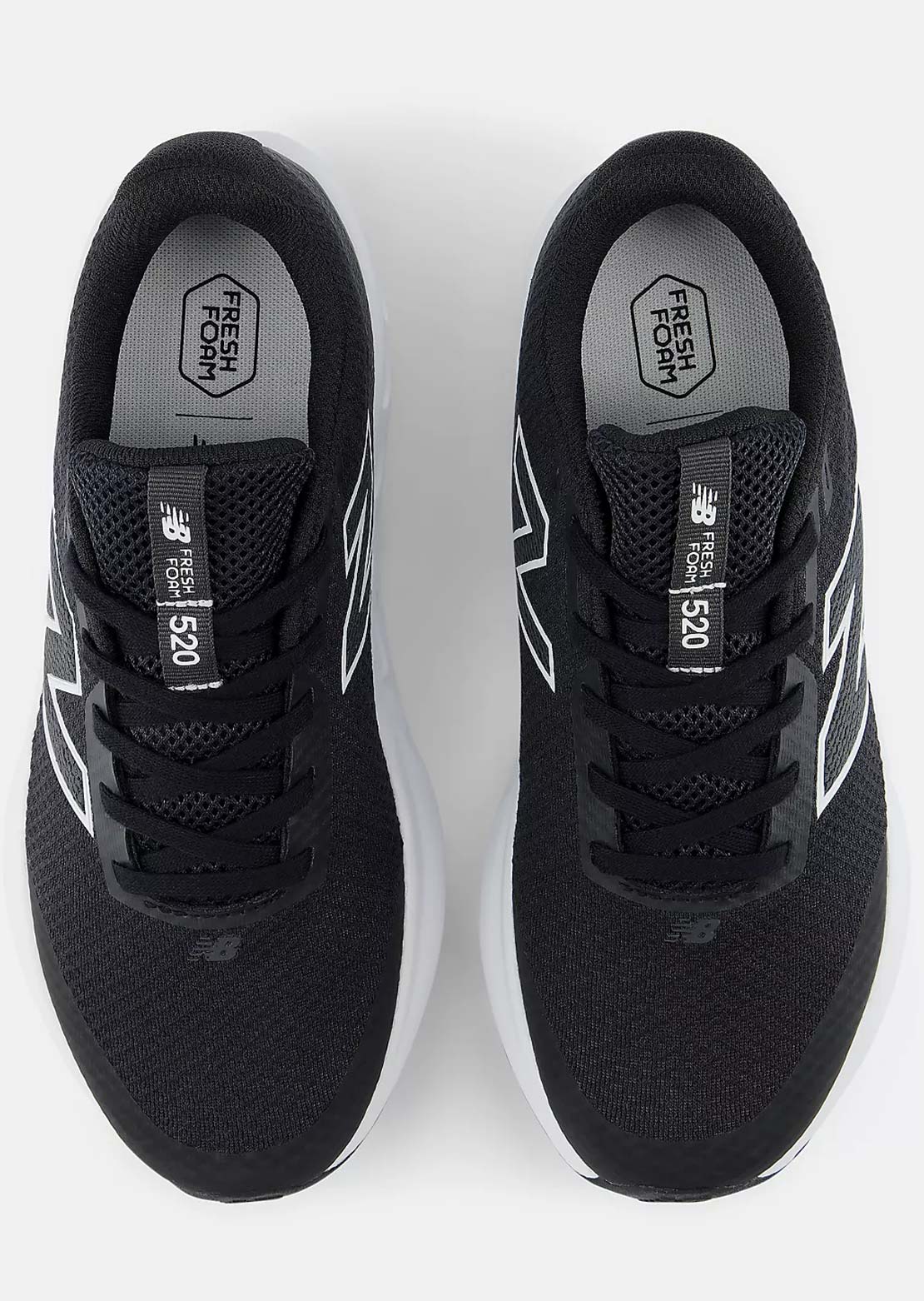 New Balance Junior 520 Lace Shoes Black/White