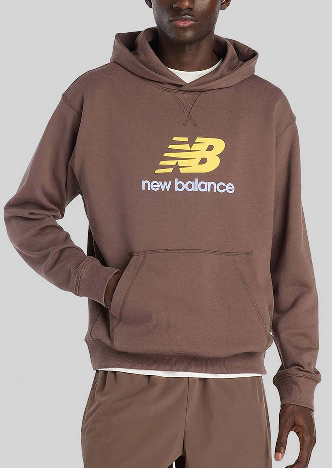 New Balance Men’s Athletics French Terry Logo Hood Cortado