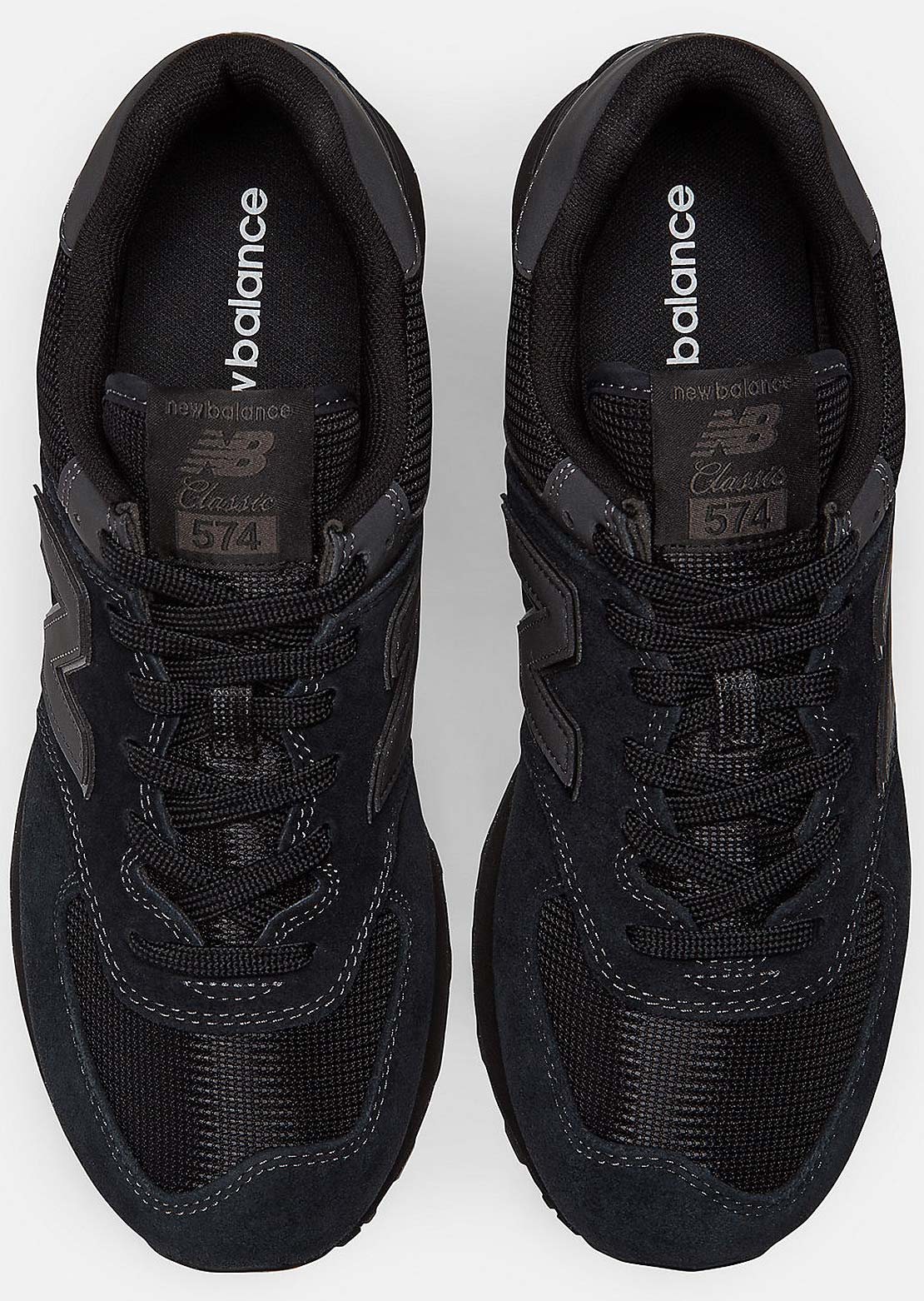 New Balance Men's 574 Shoes Black/Black