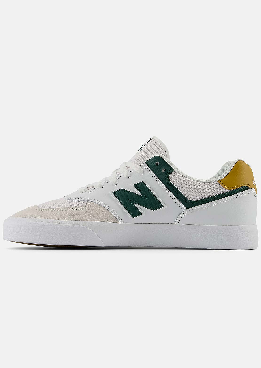 New Balance Men&#39;s 574 Vulc Shoes White/Forest