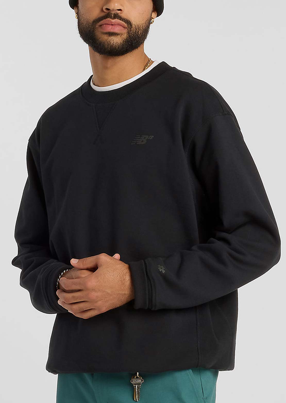 New Balance Numeric French Terry Crew Long Sleeve Black