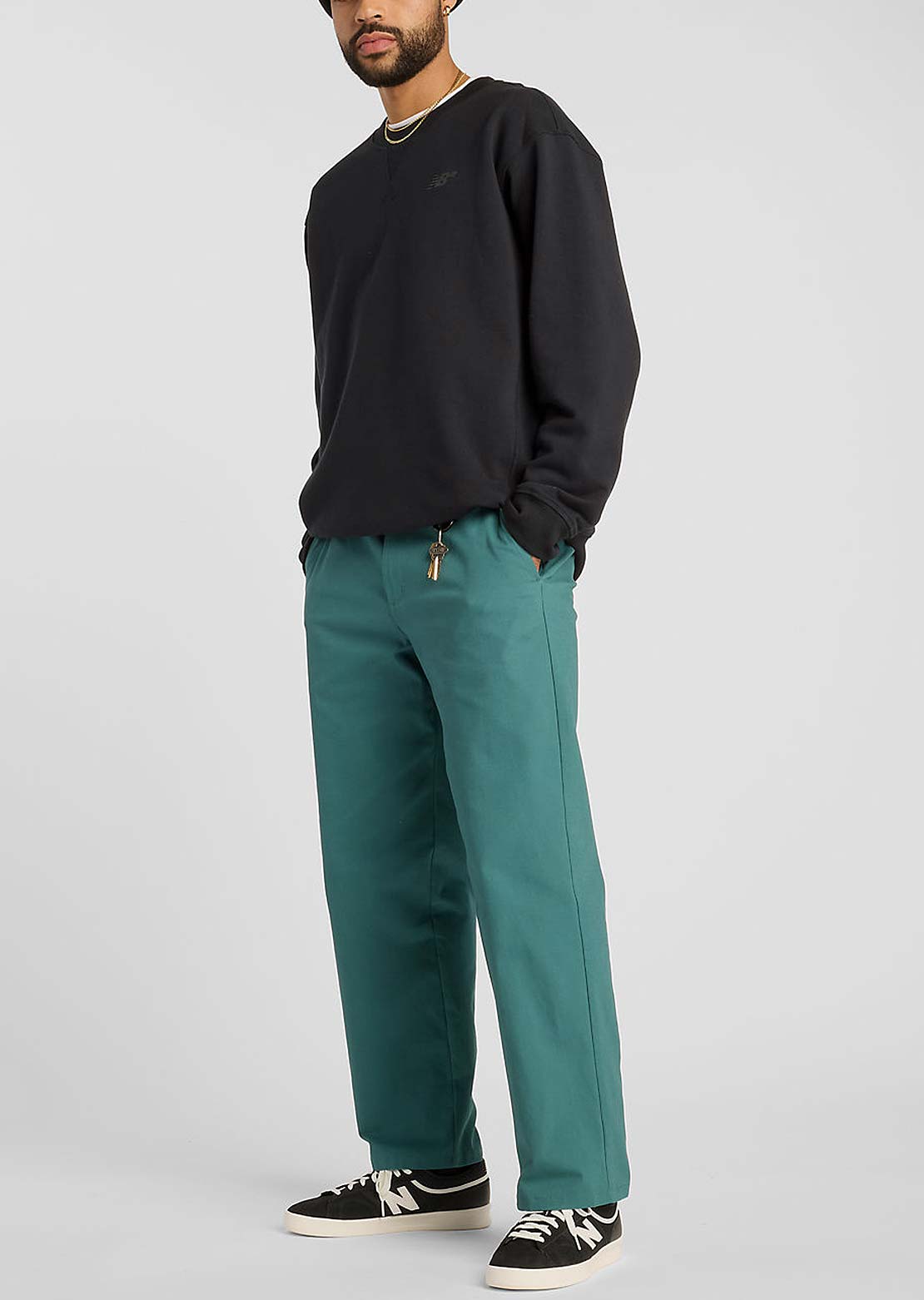 New Balance Numeric French Terry Crew Long Sleeve Black