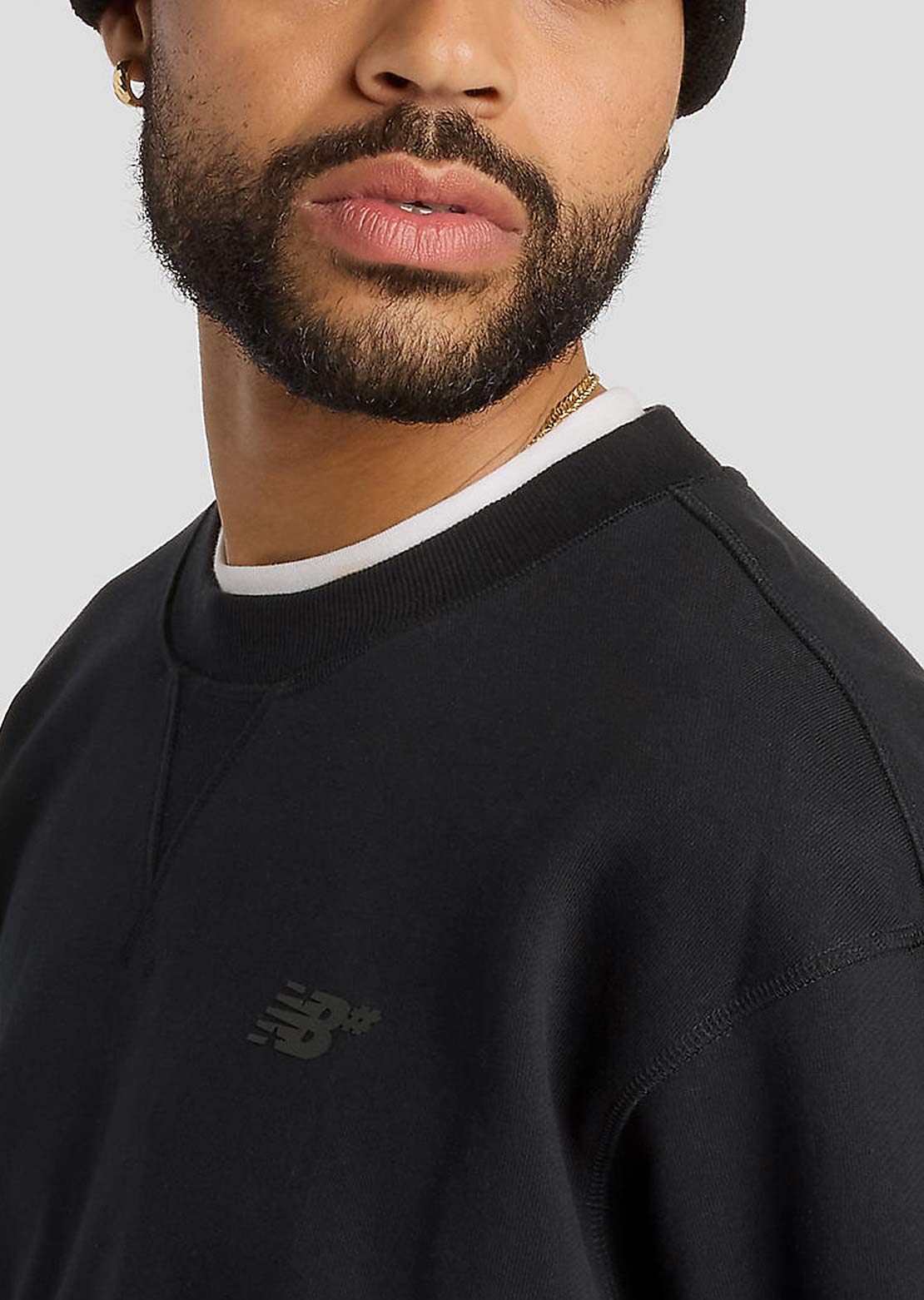 New Balance Numeric French Terry Crew Long Sleeve Black