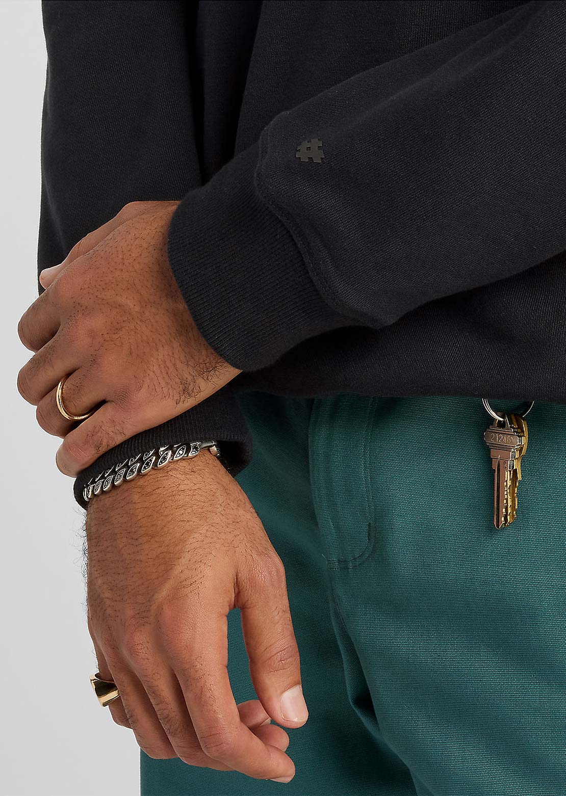 New Balance Numeric French Terry Crew Long Sleeve Black