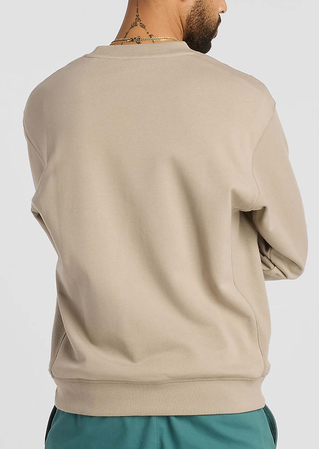 New Balance Numeric French Terry Crew Long Sleeve Oatmeal Heather