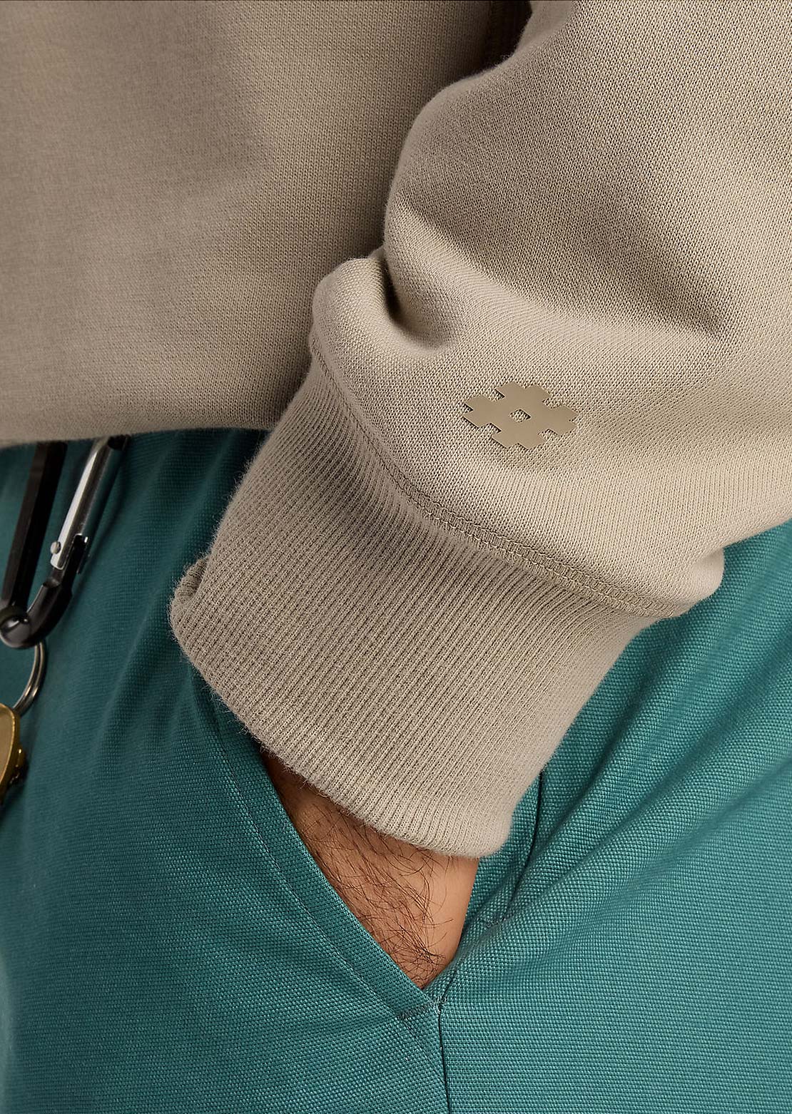 New Balance Numeric French Terry Crew Long Sleeve Oatmeal Heather