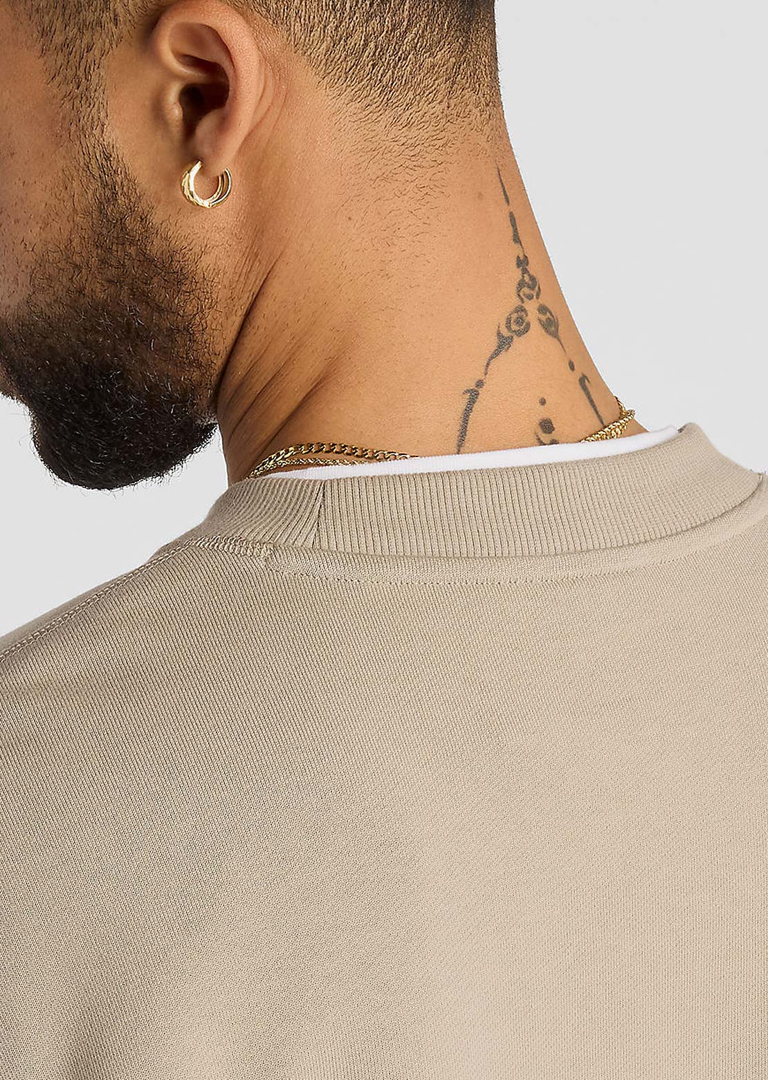 New Balance Numeric French Terry Crew Long Sleeve Oatmeal Heather