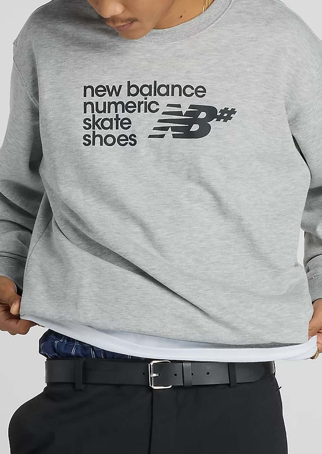 New Balance Numeric Men's French Terry Crewneck Sweatshirt Athletic Grey