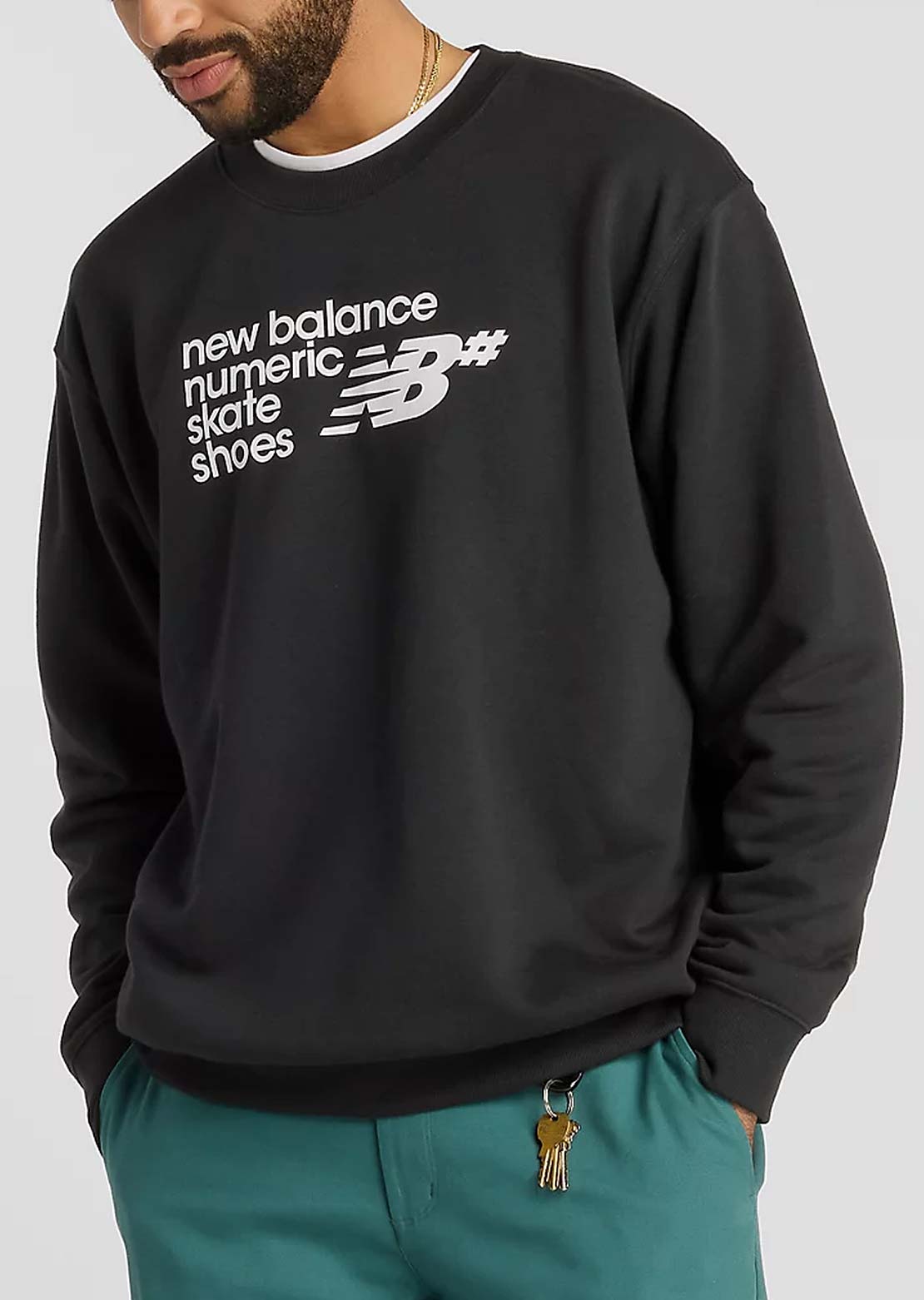 New Balance Numeric Men's French Terry Crewneck Sweatshirt Black