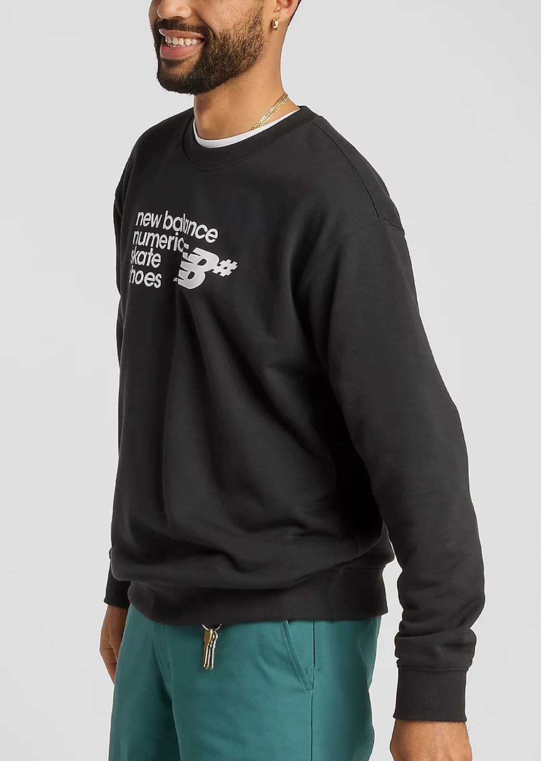 New Balance Numeric Men's French Terry Crewneck Sweatshirt Black