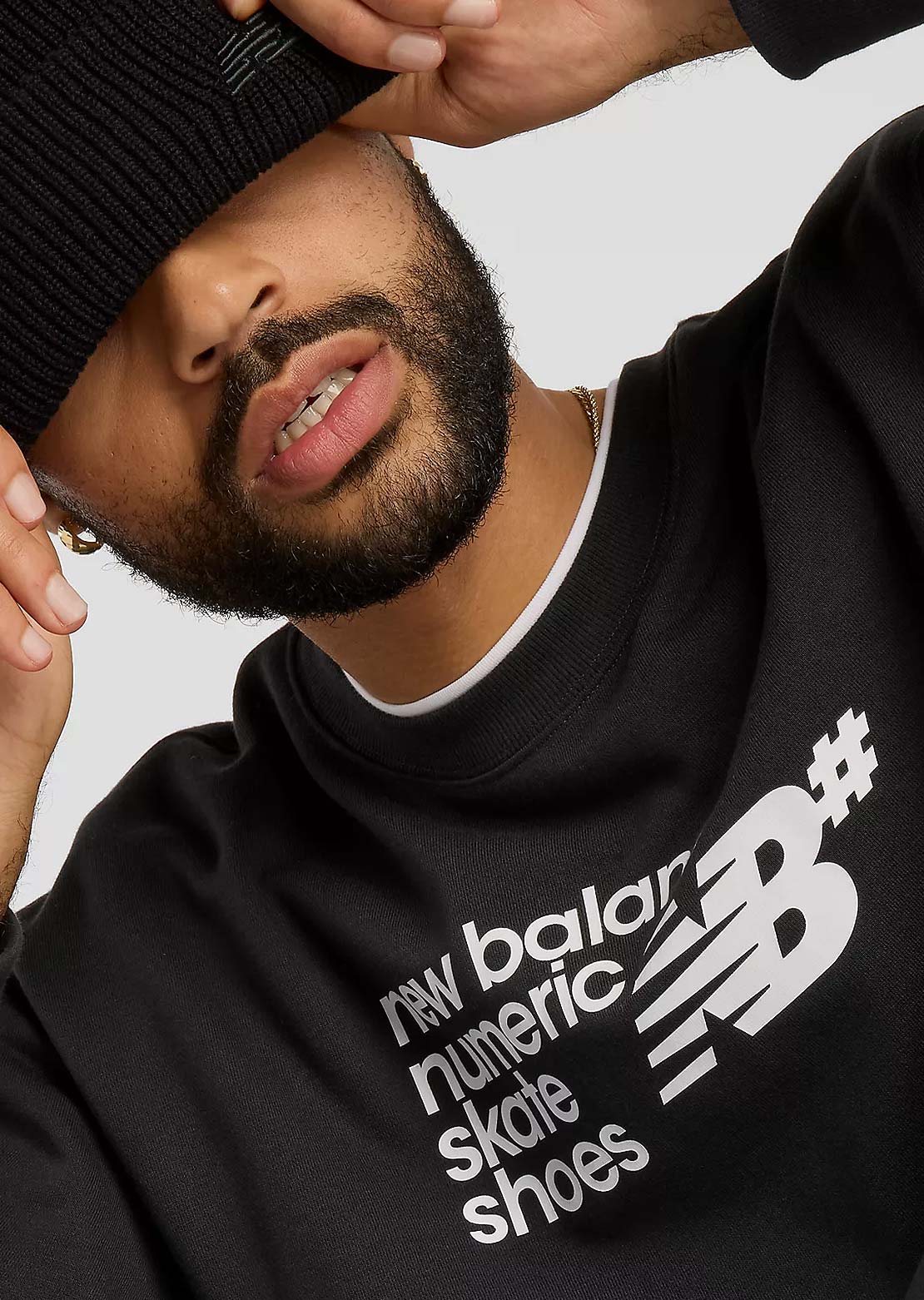 New Balance Numeric Men's French Terry Crewneck Sweatshirt Black