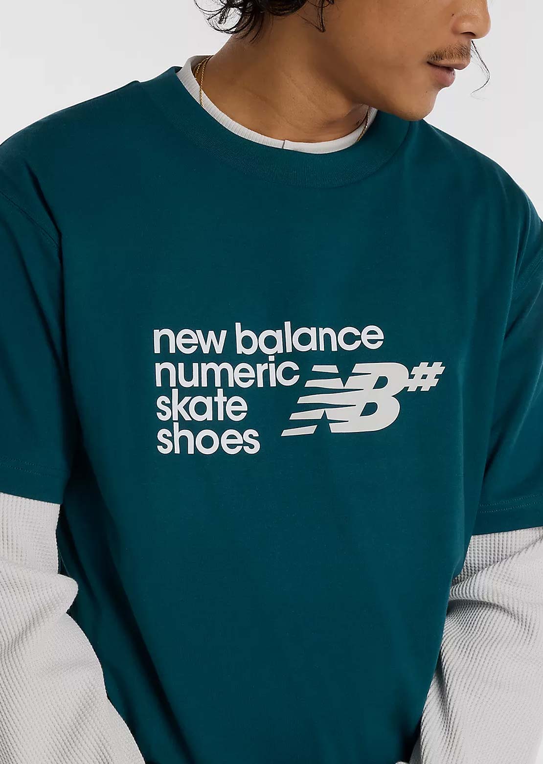New Balance Numeric Men's Stacked Graphic T-Shirt Medusa Green