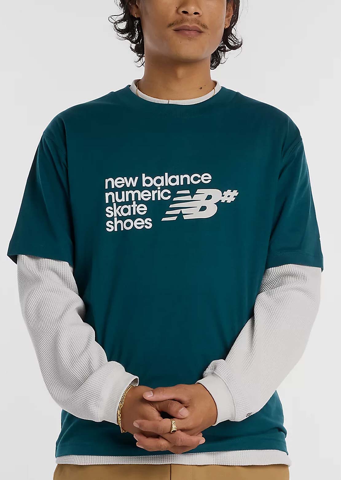 New Balance Numeric Men's Stacked Graphic T-Shirt Medusa Green