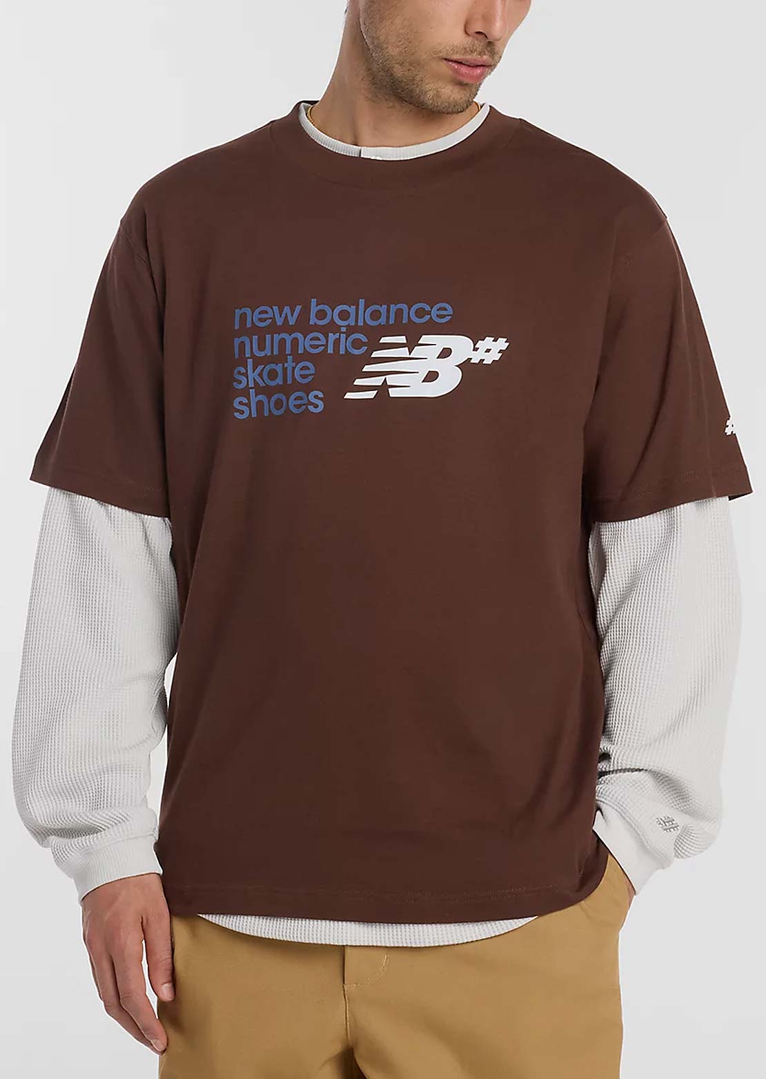 New Balance Numeric Men's Stacked Graphic T-Shirt Pumpernickel