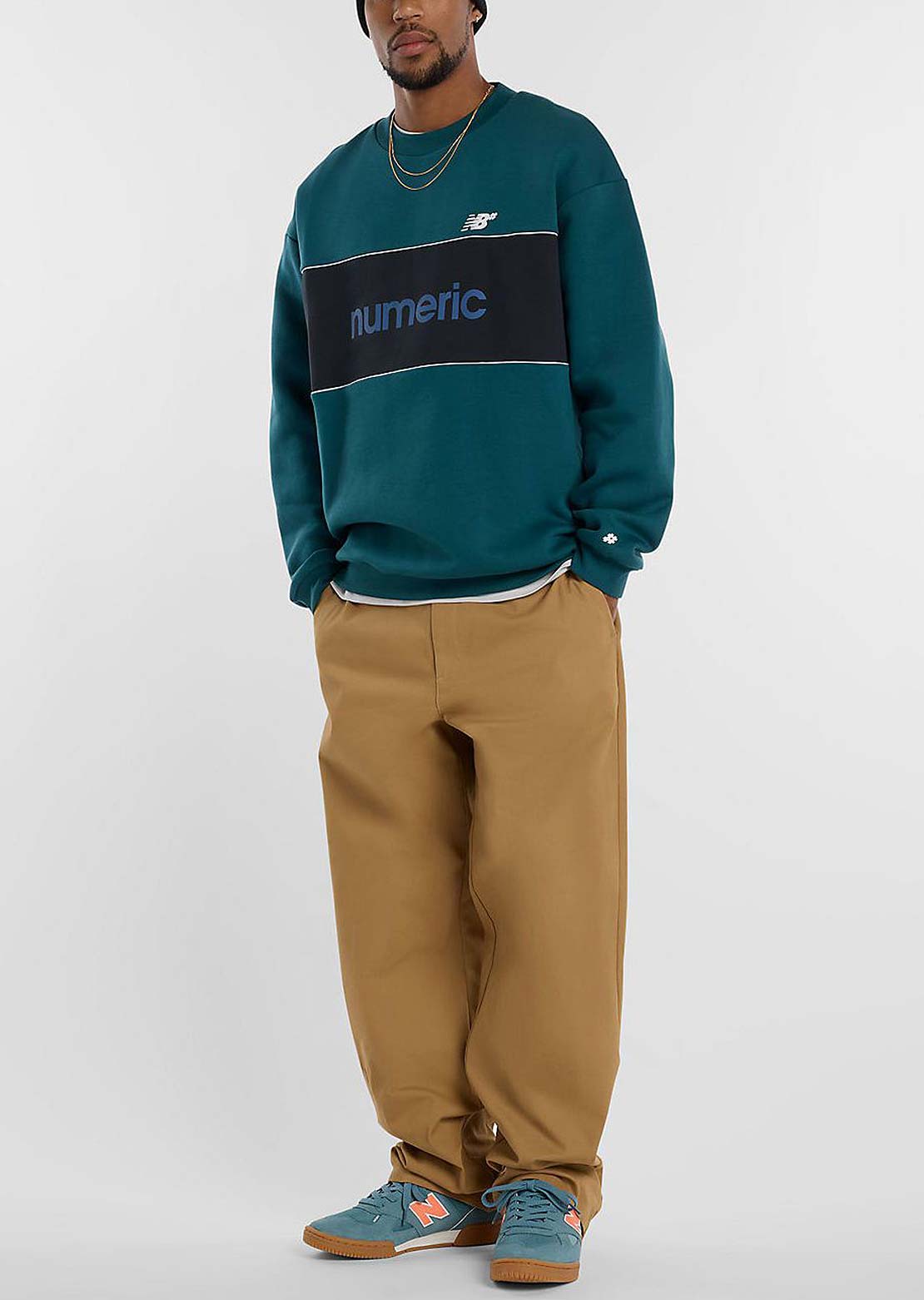 New Balance Numeric Men's Team Crewneck Sweatshirt Medusa Green