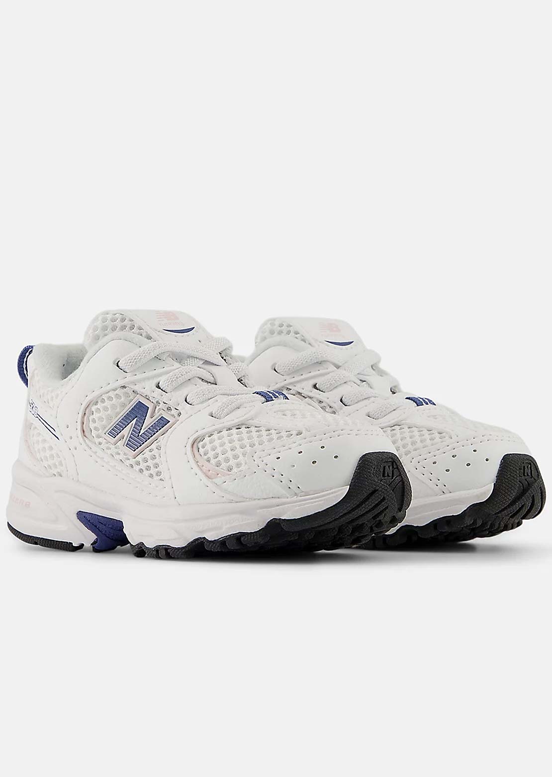 New Balance Toddler 530 Bungee Lace Shoes NB White