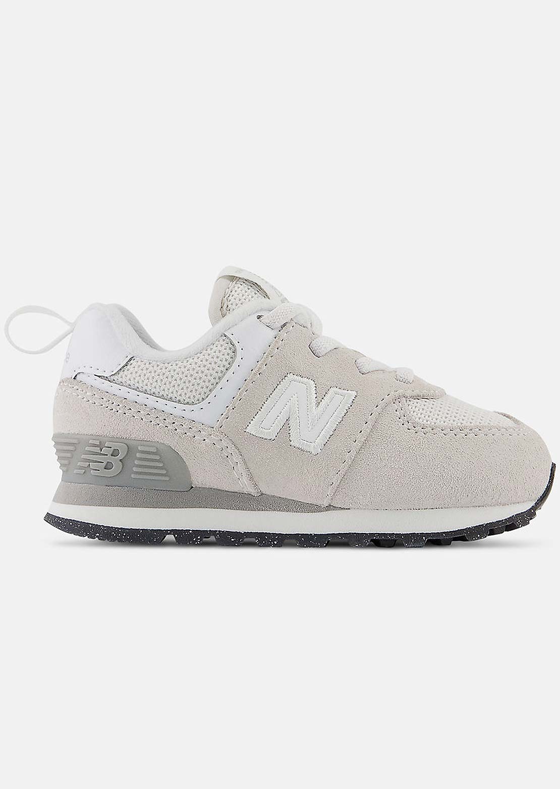 New Balance Toddler 574 Bungee Lace Shoes Nimbus Cloud/White